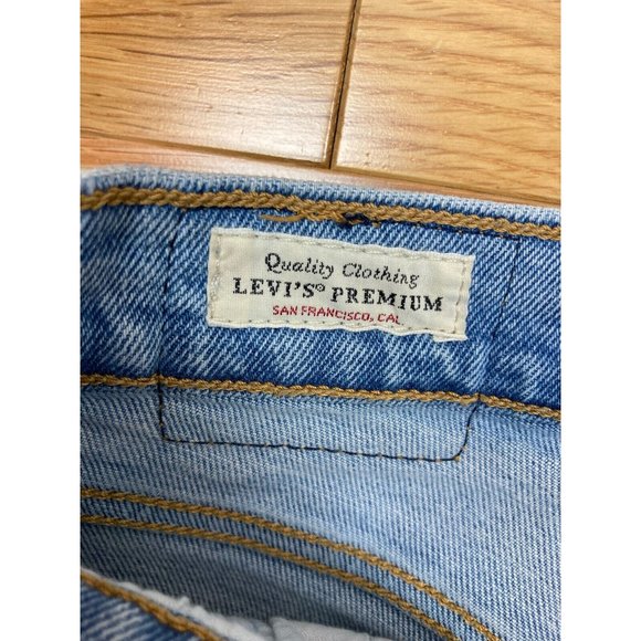 *Levi's Wedgie Button Bly Denim Jeans Womens Size 25 Light Wash Cotton Casual - Picture 6 of 11